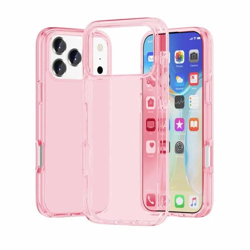 Funda antigolpes con purpurina Terminator para iPhone 17 Pro Max (rosa transparente)