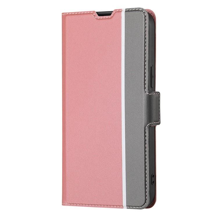 Funda de cuero con textura de sarga y botones laterales para Samsung Galaxy S25 5G (rosa)