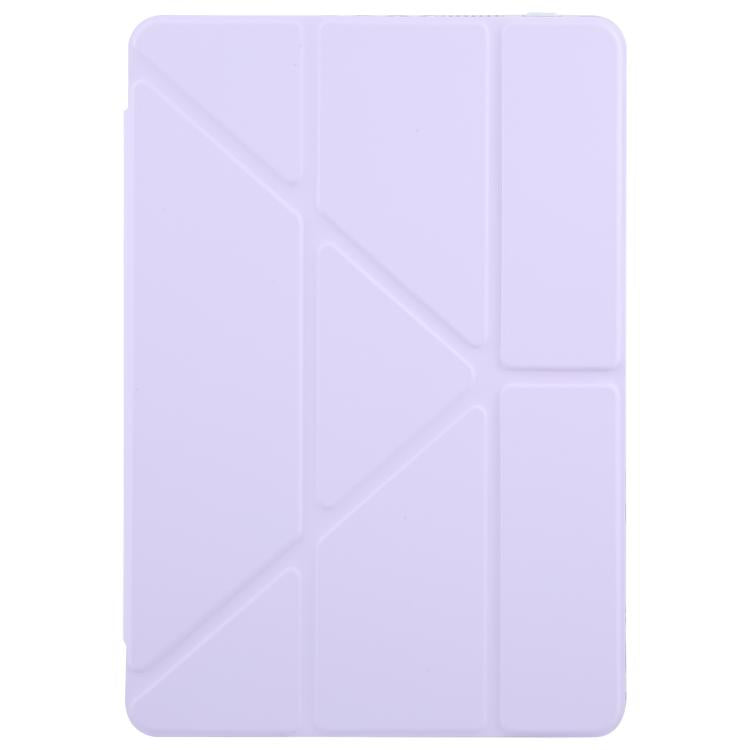 Funda de cuero acrílico transparente deformable para Redmi Pad SE 11 2025/Pad 2 (morado)