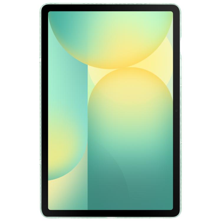 Funda plegable magnética de cuero acrílico para Samsung Galaxy Tab S10 FE/S9 (verde claro)