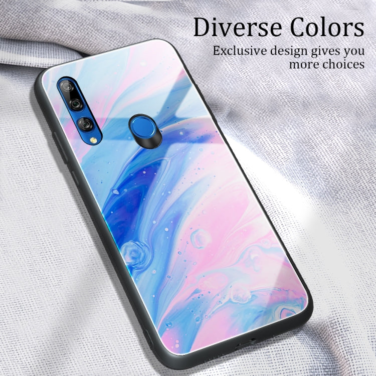 Para Huawei Y9 Prime (2019) / P Smart Z Funda protectora de vidrio con patrón de mármol (DL05)