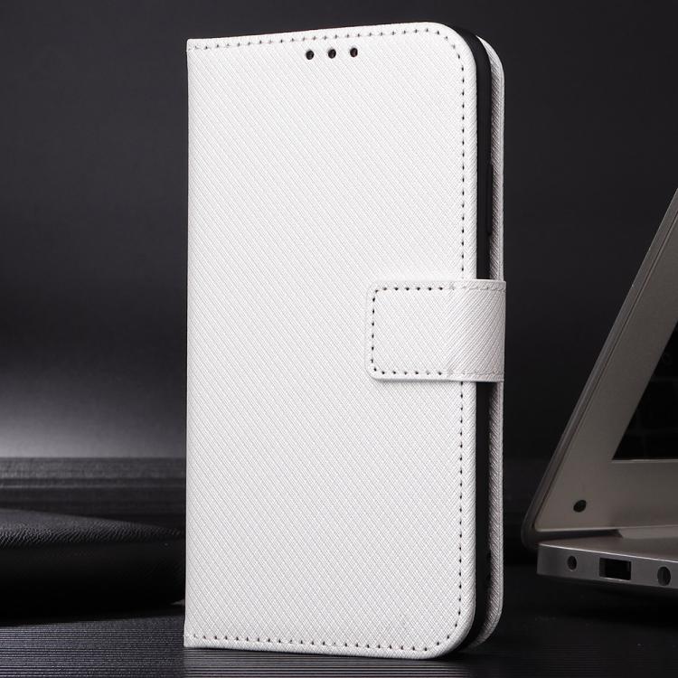 Funda de cuero con textura de diamante para Meizu Note 16 Pro 5G (blanca)