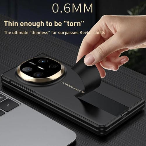 Funda plegable ultrafina con textura sedosa integrada GKK para Huawei Mate X6 (oro rojo)