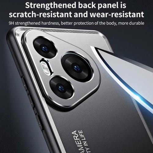 Funda de metal esmerilado para Huawei Pura 80 Ultra 5G (plateada)