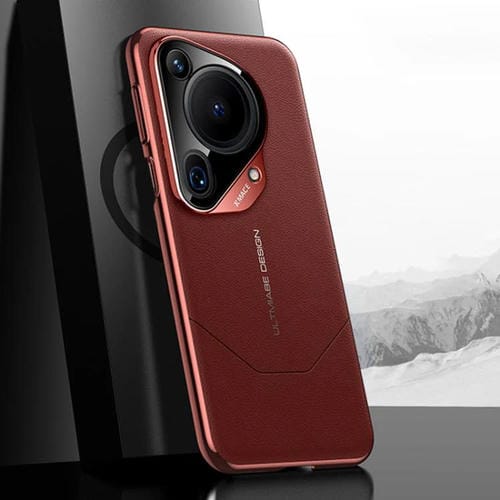 Funda para Huawei Pura 70 Ultra Premium con diseño de imitación galvanizada (roja)