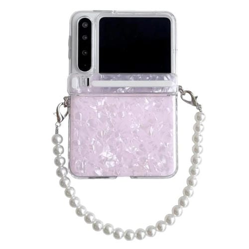 Funda para Huawei Pura X con hebilla lateral y textura perlada, con pulsera (rosa)