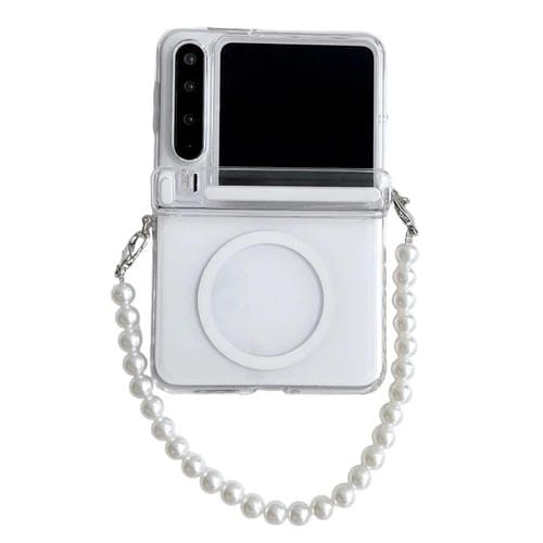 Funda transparente MagSafe con hebilla lateral y brazalete para Huawei Pura X