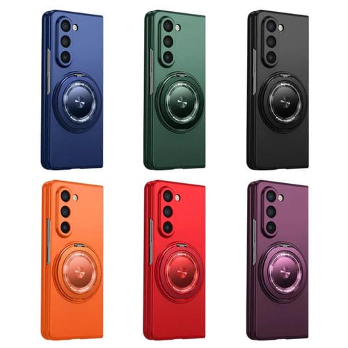 Funda de PC con soporte giratorio Kalebol MagSafe para Samsung Galaxy Z Fold6 (azul real)