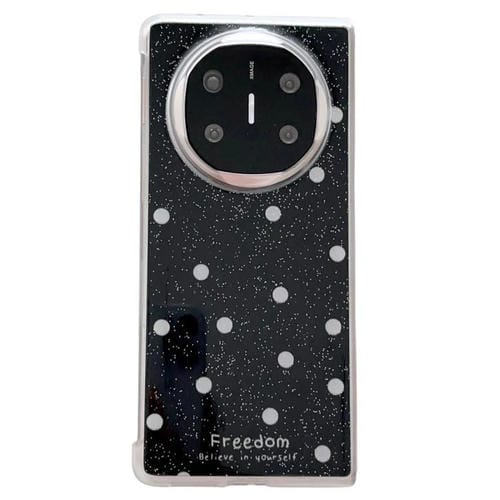 Funda para Huawei Mate X6 con diseño de puntos brillantes (negra)