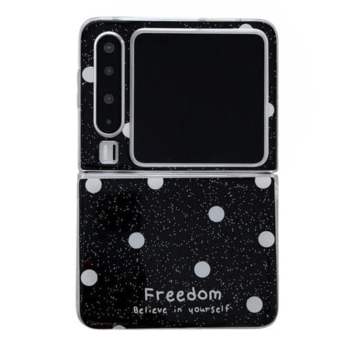 Funda para Huawei Pura X con diseño de puntos brillantes (negra)