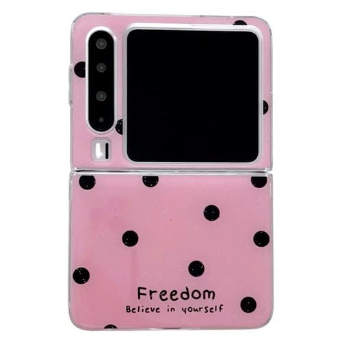 Funda para Huawei Pura X con diseño de puntos brillantes (rosa y rojo)