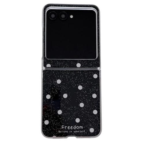 Funda para Motorola Razr 60/Razr 50 con diseño de puntos brillantes (negra)