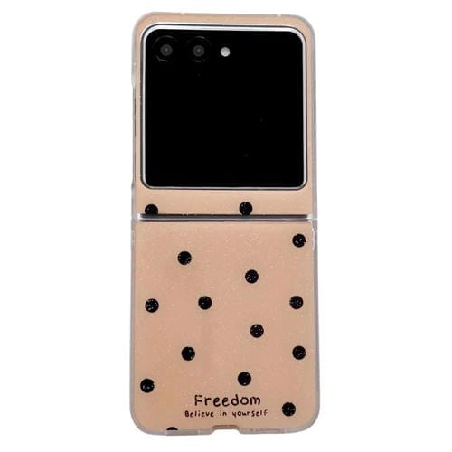 Funda con diseño de puntos brillantes para Motorola Razr 60/Razr 50 (dorada)