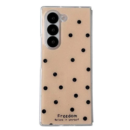 Funda para Samsung Galaxy Z Fold6 con diseño de puntos brillantes (dorada)