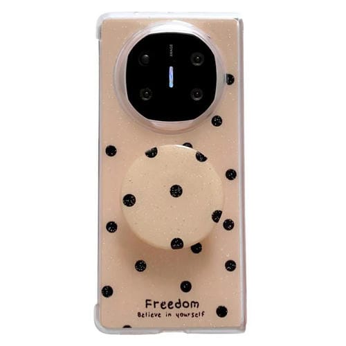 Funda con estampado de puntos brillantes y soporte para Huawei Mate X3/X5 (dorada)