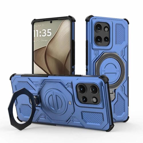 Funda magnética de TPU y PC MagSafe de color sólido para Motorola Edge 50 5G Global J-20 (azul)