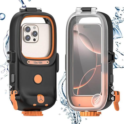 Estuche de buceo RedPepper resistente al agua hasta 15 m para iPhone, Samsung, Vivo, Huawei y Xiaomi (negro)