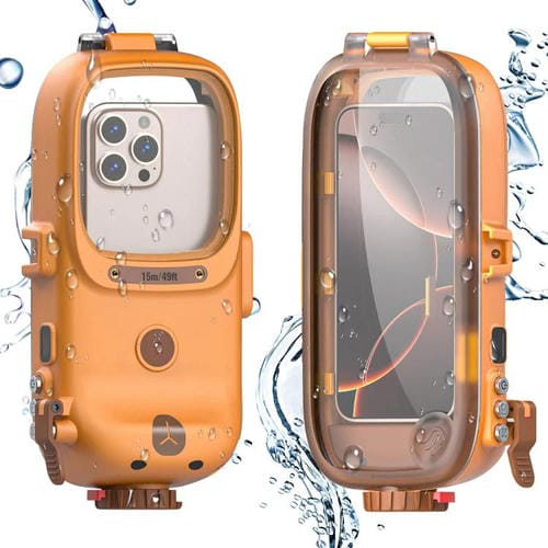 Estuche de buceo RedPepper resistente al agua hasta 15 m para iPhone, Samsung, Vivo, Huawei y Xiaomi (naranja)