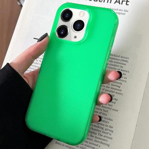 Funda de TPU transparente y cómoda para iPhone 11 Pro Max (verde)