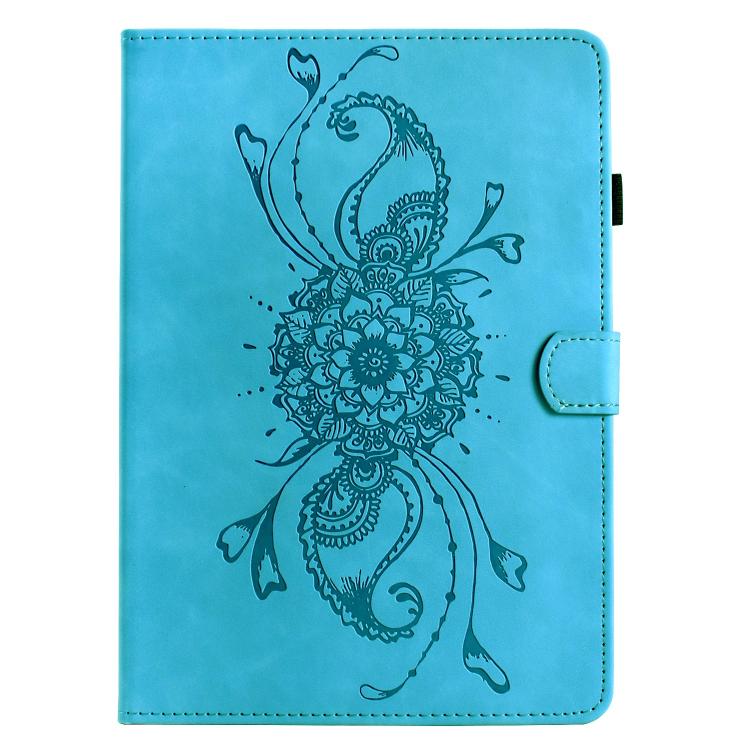 Funda de cuero inteligente con relieve Mandala para Xiaomi Redmi Pad 2 (azul cielo)