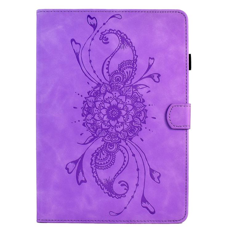 Funda de cuero inteligente con relieve de mandala para Xiaomi Redmi Pad 2 (morado claro)