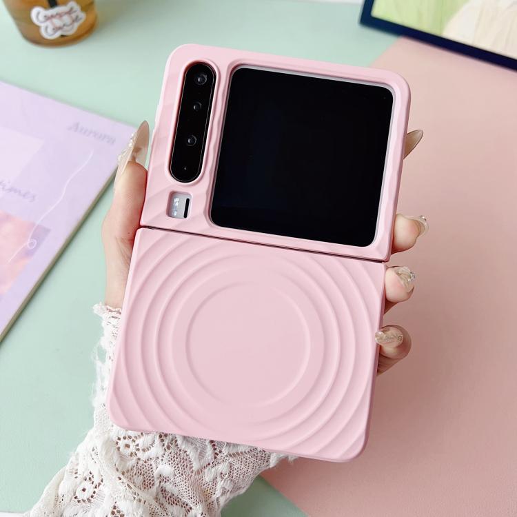 Funda de PC con textura MagSafe y tacto suave para Huawei Pura X (rosa)