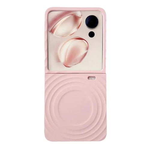 Funda para teléfono de PC con textura ondulada y MagSafe para Honor V (rosa)