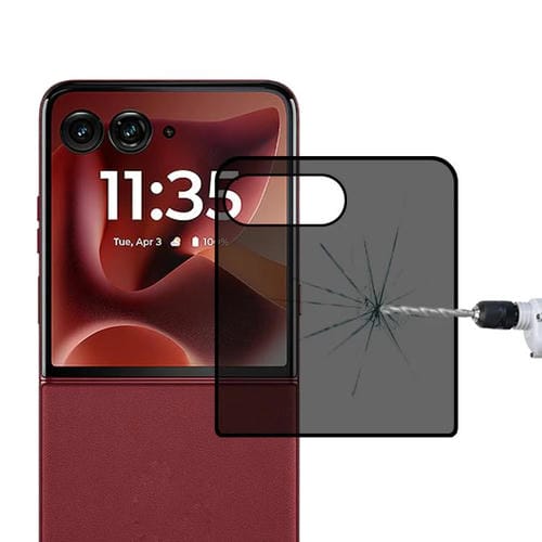 Película de vidrio templado curvado 3D con borde doblado y pegamento antiespía para Motorola Razr 60 Ultra