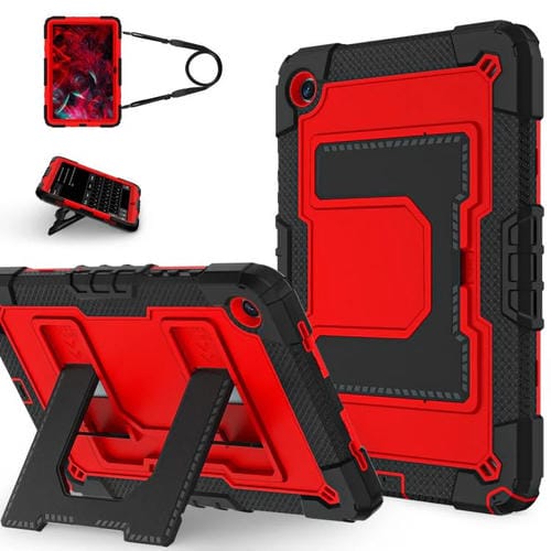 Funda de silicona hidrófuga para Samsung Galaxy Tab S10 FE/S9 con correa para el hombro (azul marino menta)