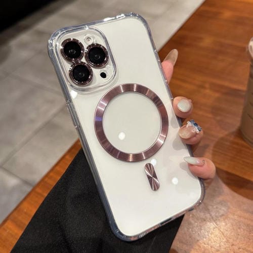 Funda de acrílico transparente MagSafe para iPhone 13 Pro (rosa)