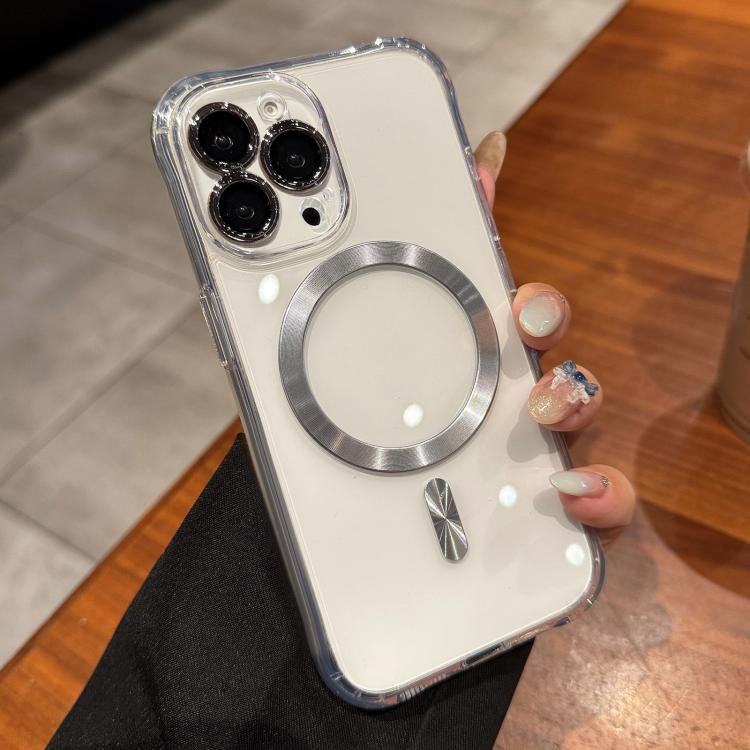 Funda de acrílico transparente MagSafe para iPhone 14 Pro Max (plateada)