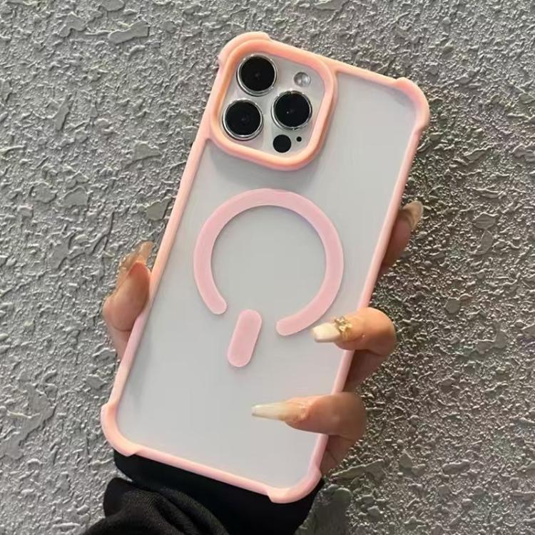 Funda MagSafe semitransparente con tacto esmerilado para iPhone 16 Pro Max (rosa)
