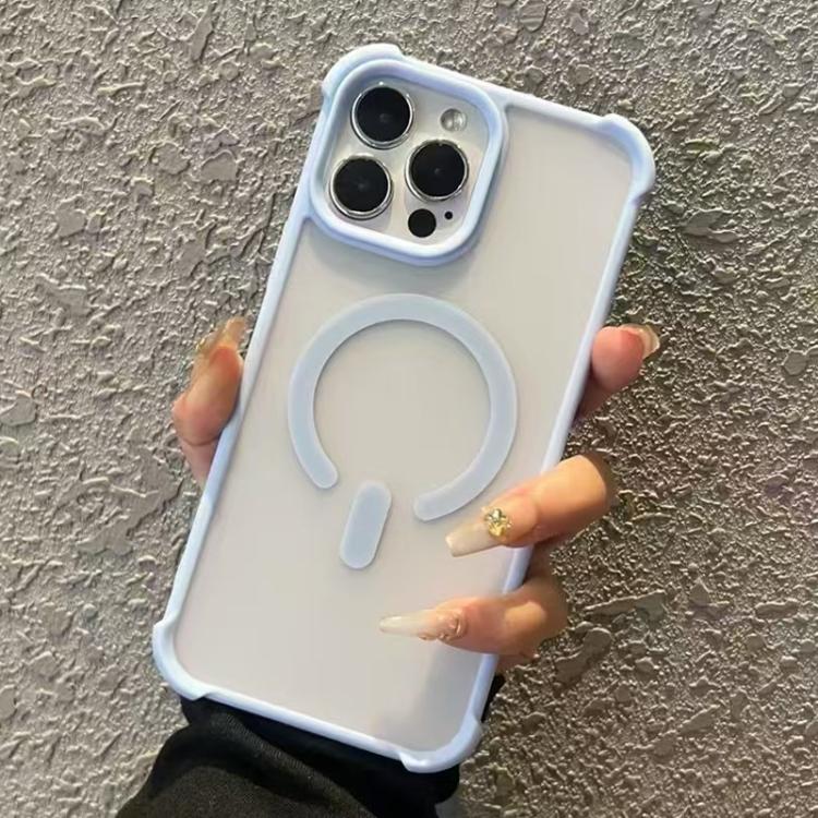 Funda MagSafe semitransparente con tacto esmerilado para iPhone 16 Pro Max (azul)
