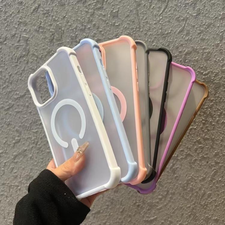 Funda MagSafe semitransparente con tacto esmerilado para iPhone 16e (rosa)