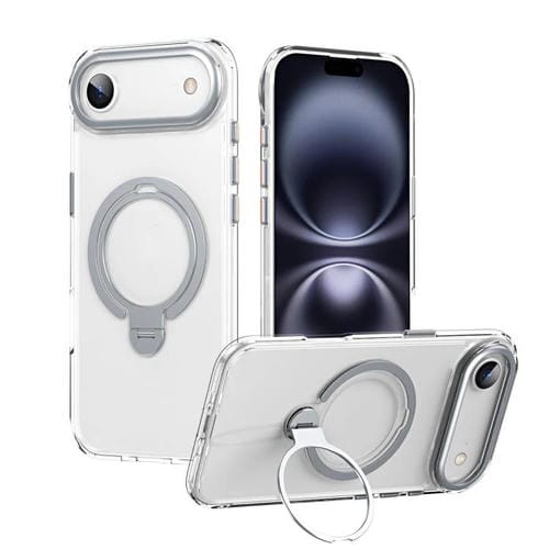 Funda magnética con doble anillo MagSafe para iPhone 17 Air (transparente)