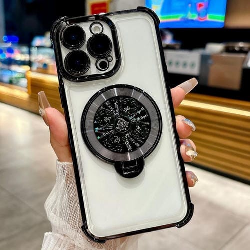 Funda con soporte giratorio para iPhone 16 Pro Max (negra)