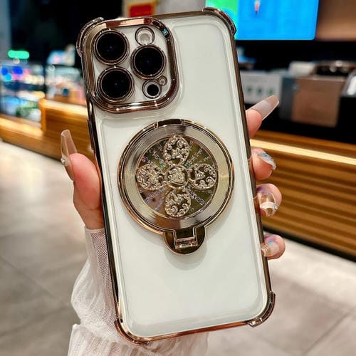 Funda con soporte giratorio para iPhone 16 Pro Max (dorado desierto)