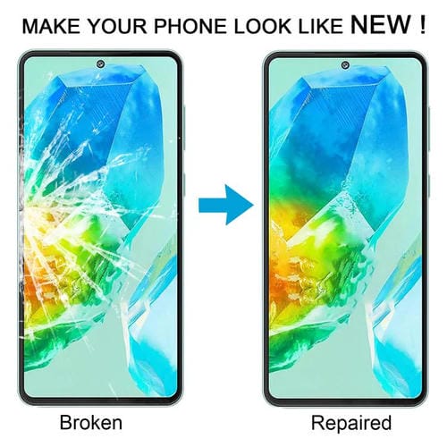 Lentes de Vidro Externo Samsung Galaxy M55s SM-M558B Ecrã Frontal com Adesivo OCA (10 Unidades)