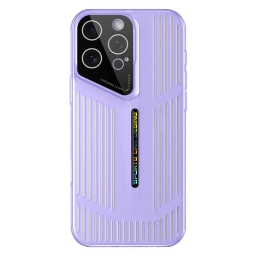 Funda para iPhone 12 Pro Max, translúcida, esmerilada y con disipación de calor (morada)