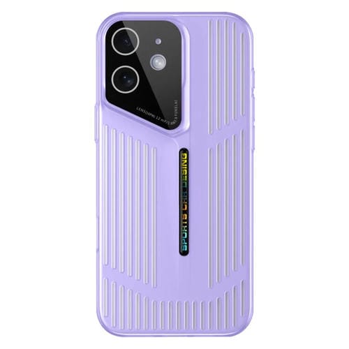 Funda para iPhone 12, translúcida, esmerilada y hueca, con disipación de calor (morada)