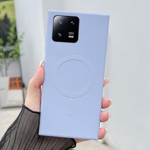Funda magnĂ©tica MagSafe de silicona lĂquida de color sĂłlido para Xiaomi 13 (azul Yuanfeng)