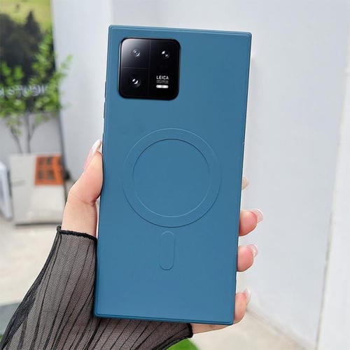 Funda magnĂ©tica MagSafe de silicona lĂquida de color sĂłlido para Xiaomi 13 Pro (azul real)