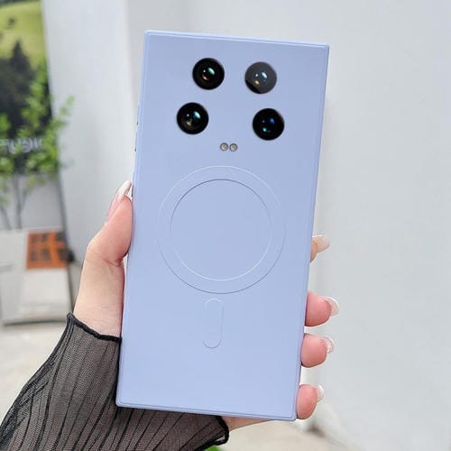 Funda magnĂ©tica de silicona lĂquida MagSafe para Xiaomi 14 (azul Yuanfeng)