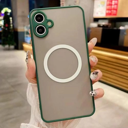 Funda MagSafe con diseño de ojo de halcón para Samsung Galaxy A05 (verde oscuro)