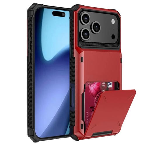 Funda resistente a arañazos y golpes para iPhone 17 Pro (roja)