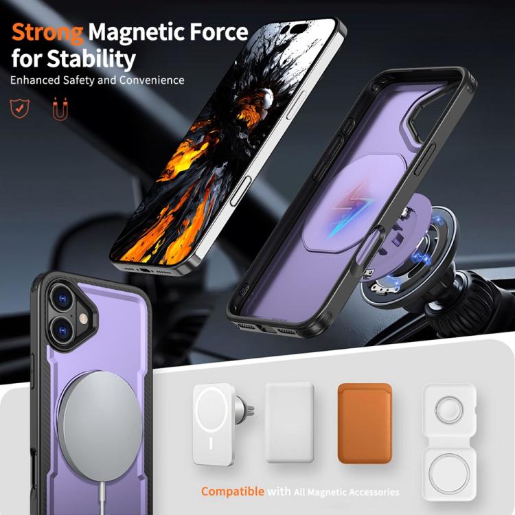 Funda metálica MagSafe con rotación de 360 grados para iPhone 16 (morada)