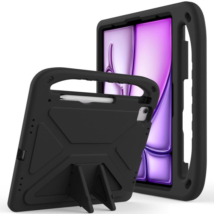 Funda de EVA a prueba de golpes con asa y soporte para iPad Air 13 (2024/2025) (negra)