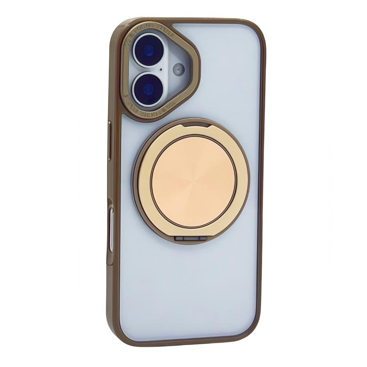 Funda MagSafe semitransparente con rotación de 360 grados para iPhone 16 (dorado desierto)