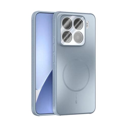 Funda ABEEL MagSafe esmerilada con disipación de calor y película para lente para Xiaomi 15 Pro (azul claro)