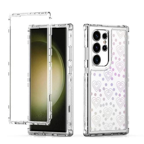 Funda de acrĂlico transparente con efecto lĂĄser para Samsung Galaxy S24 Ultra 5G (corazĂłn)